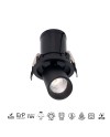 GARDA * EMPOTRABLE LED COB (Basculante) NEGRO 7W - 2700K